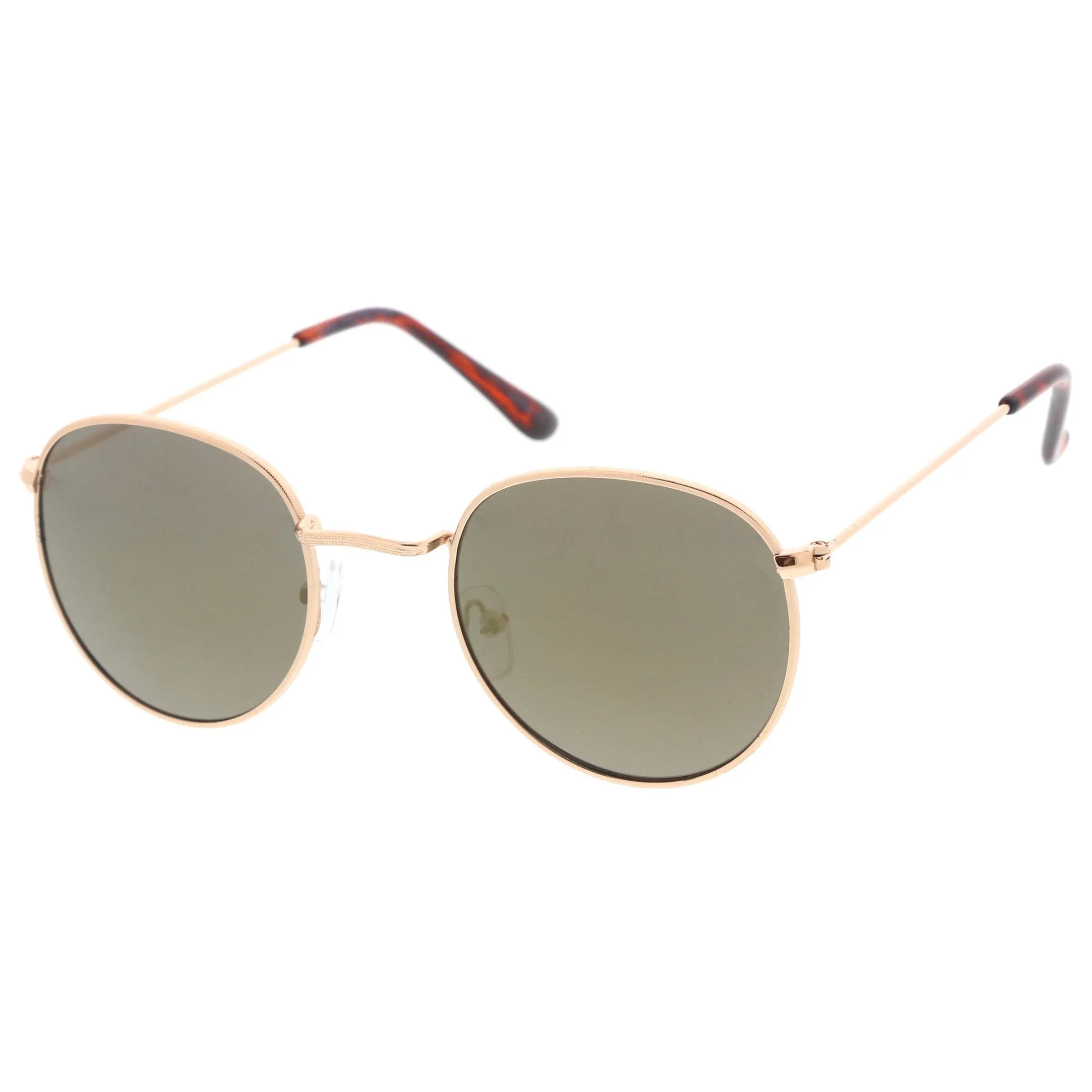 Flash Mirror Lens Metal Sunglasses