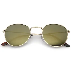 Flash Mirror Lens Metal Sunglasses