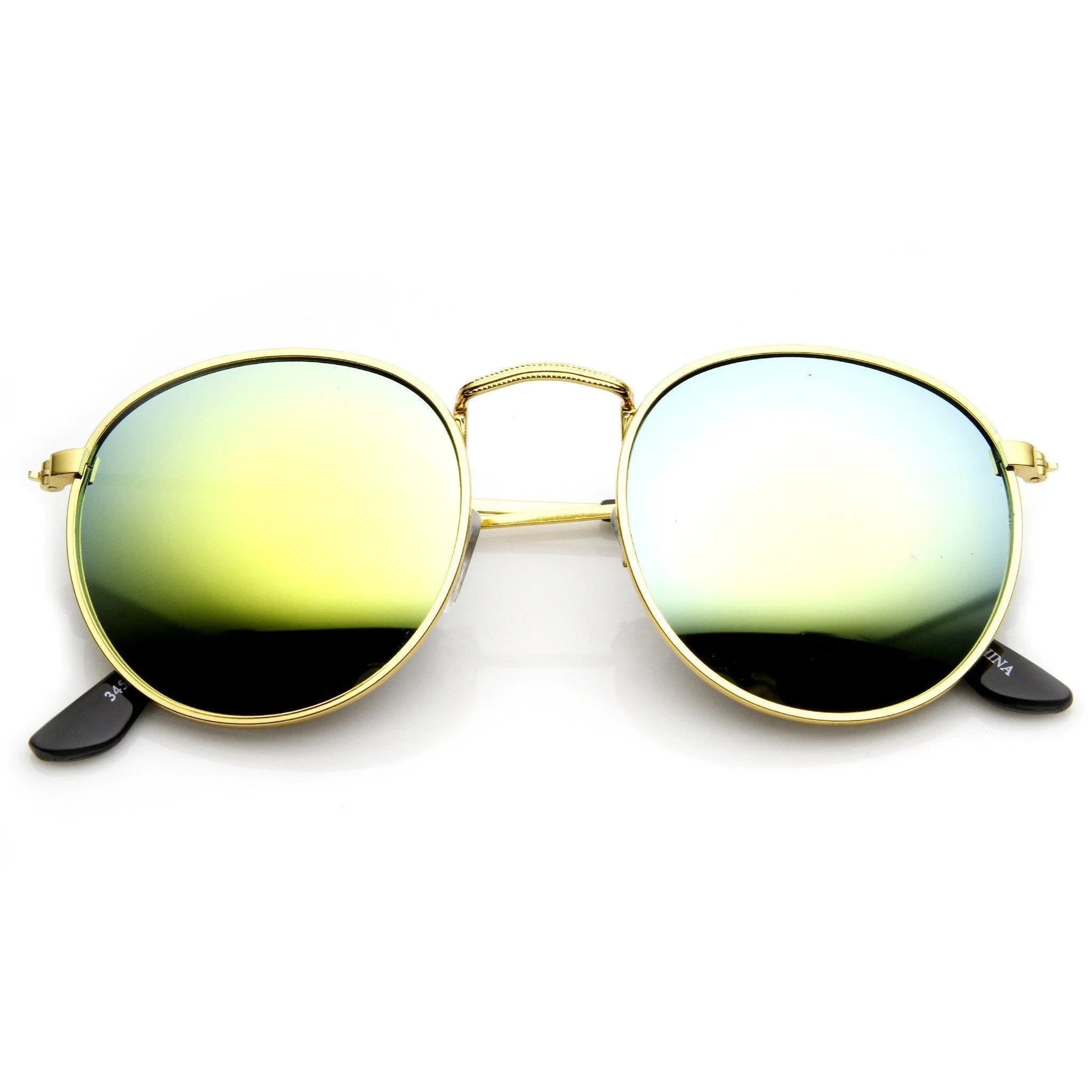 Flash Mirror Lens Metal Sunglasses