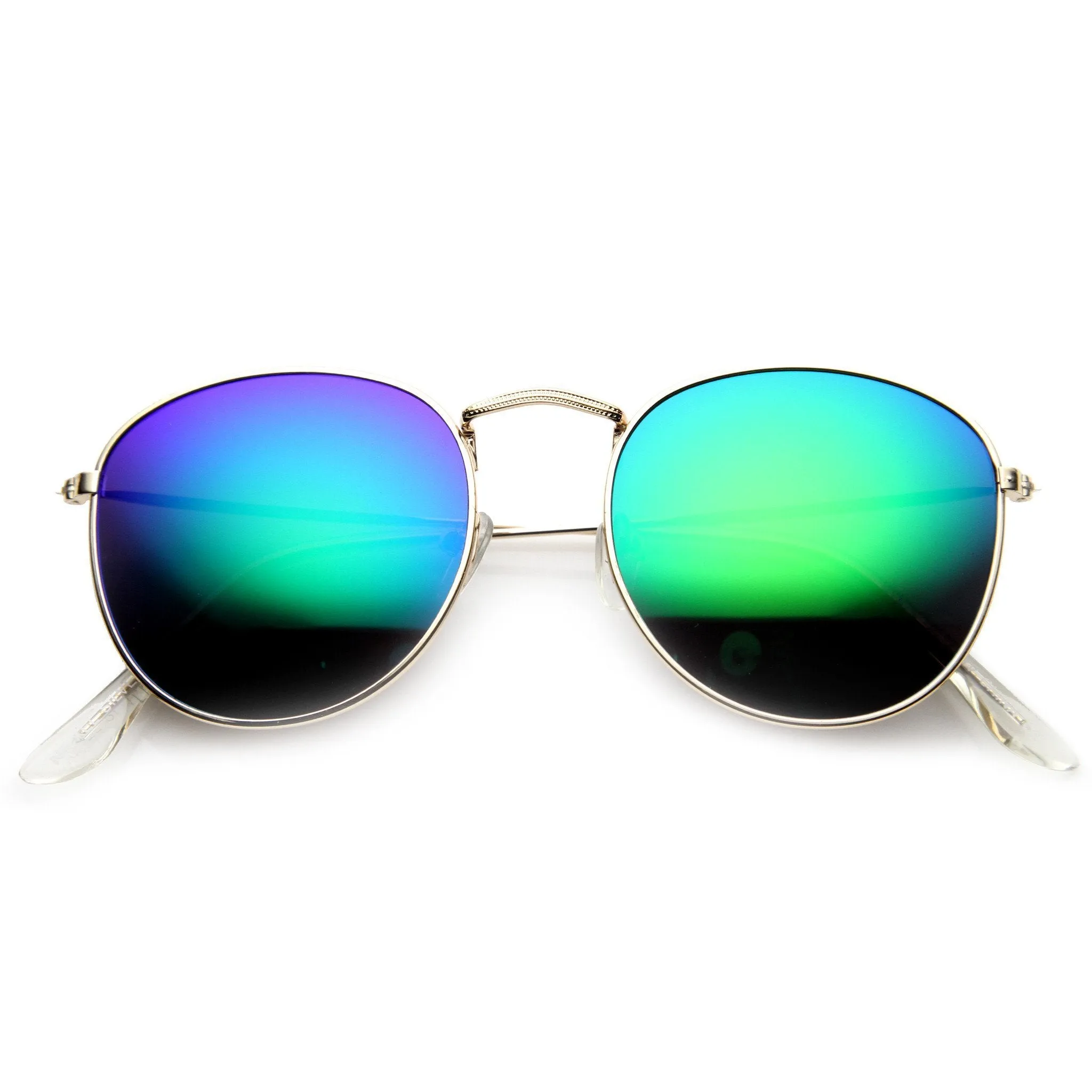 Flash Mirror Lens Metal Sunglasses