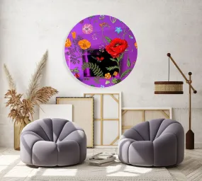 Flowers and Butterflies Printed Mirror Acrylic Circles