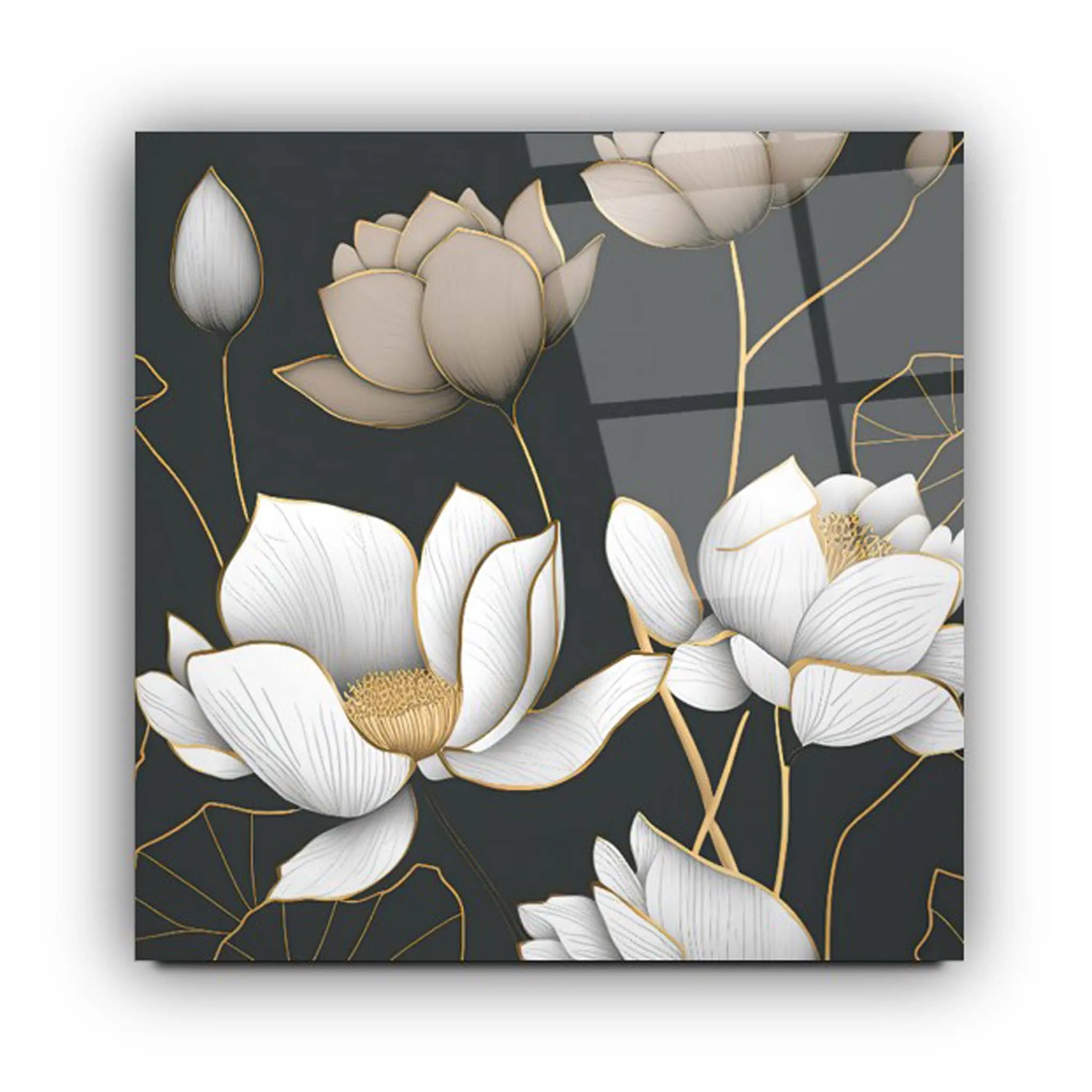 Flowers Glass Wall Art