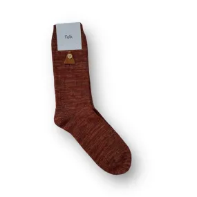 Folk Melange Sock Amber Mix