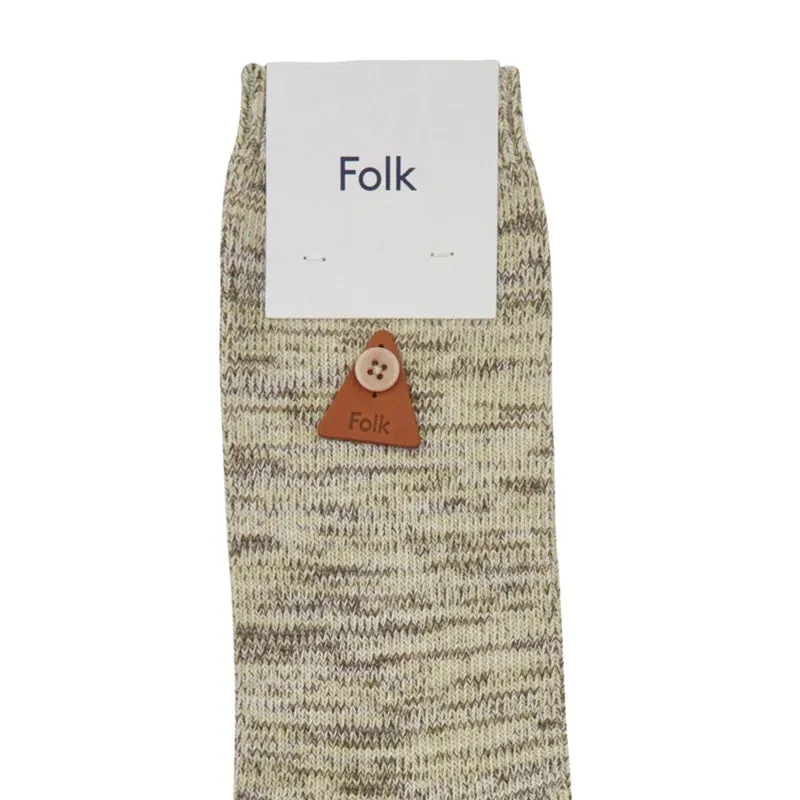 Folk Melange Sock Light Olive Mix