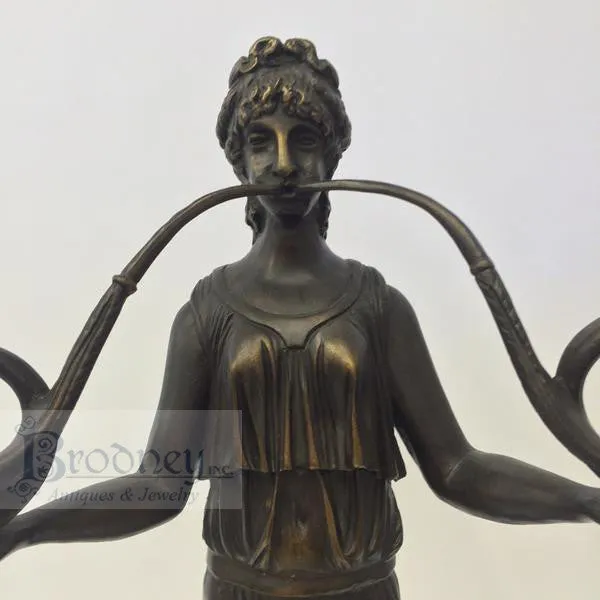 French Bronze Ornate Candlesticks