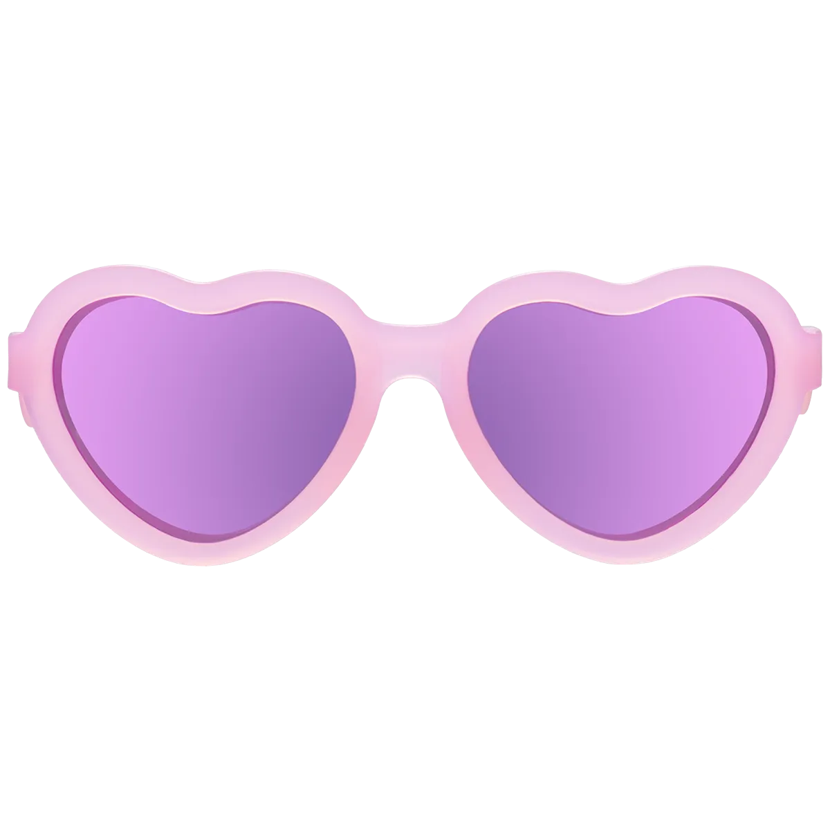 Frosted Pink Heart | Purple Polarized Mirrored Lenses by Babiators Sunglasses