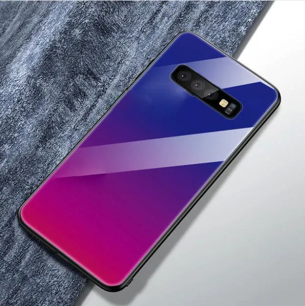 Galaxy S10 Gradient Soft Edge Glass Back Case