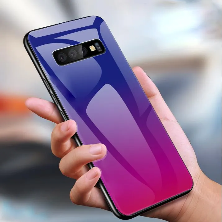 Galaxy S10 Gradient Soft Edge Glass Back Case