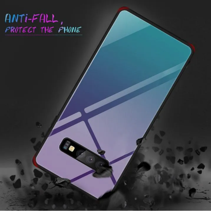 Galaxy S10 Gradient Soft Edge Glass Back Case