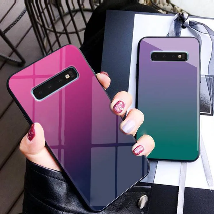 Galaxy S10 Gradient Soft Edge Glass Back Case