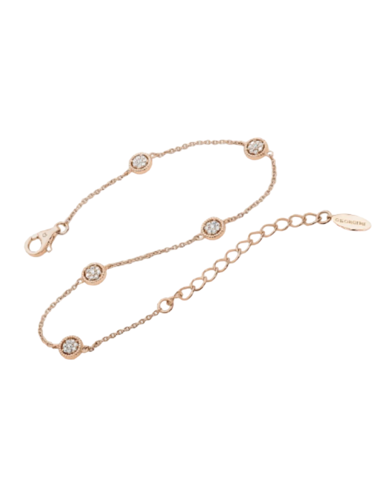 Georgini Karat Bracelet w/ CZ - Rose Gold