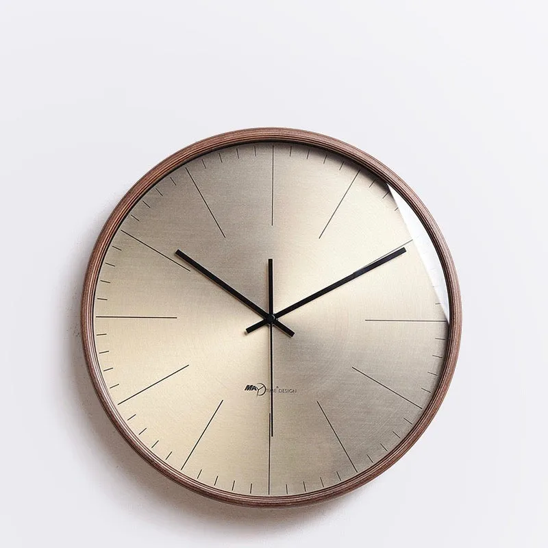 Gold Bauhaus Style Wall Clock