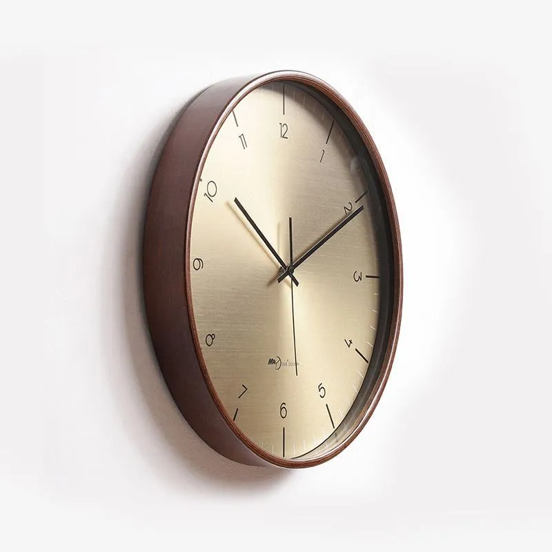 Gold Bauhaus Style Wall Clock