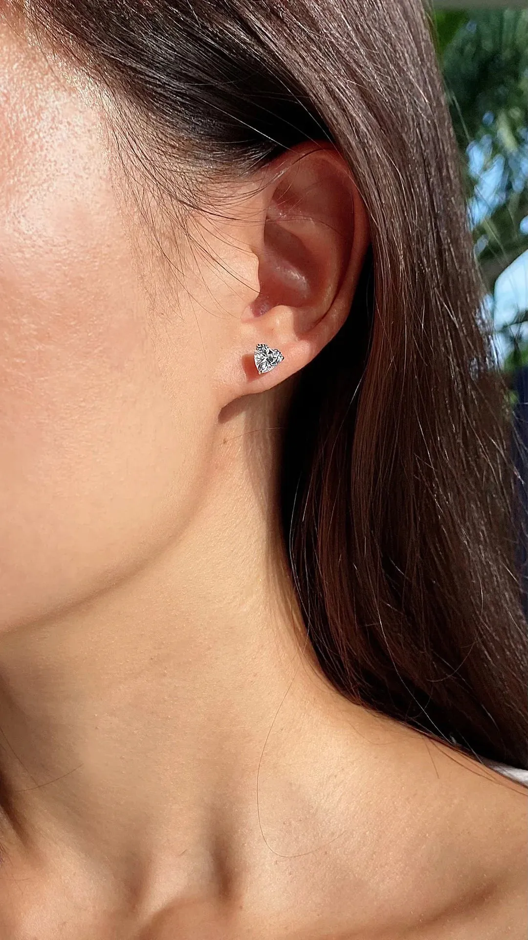 Heart Cut Zircon Stone Earrings