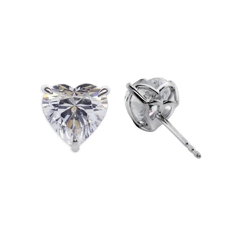 Heart Cut Zircon Stone Earrings