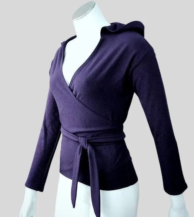 Hooded wrap top