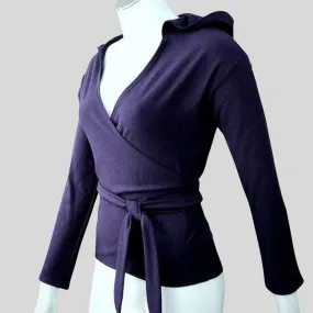 Hooded wrap top