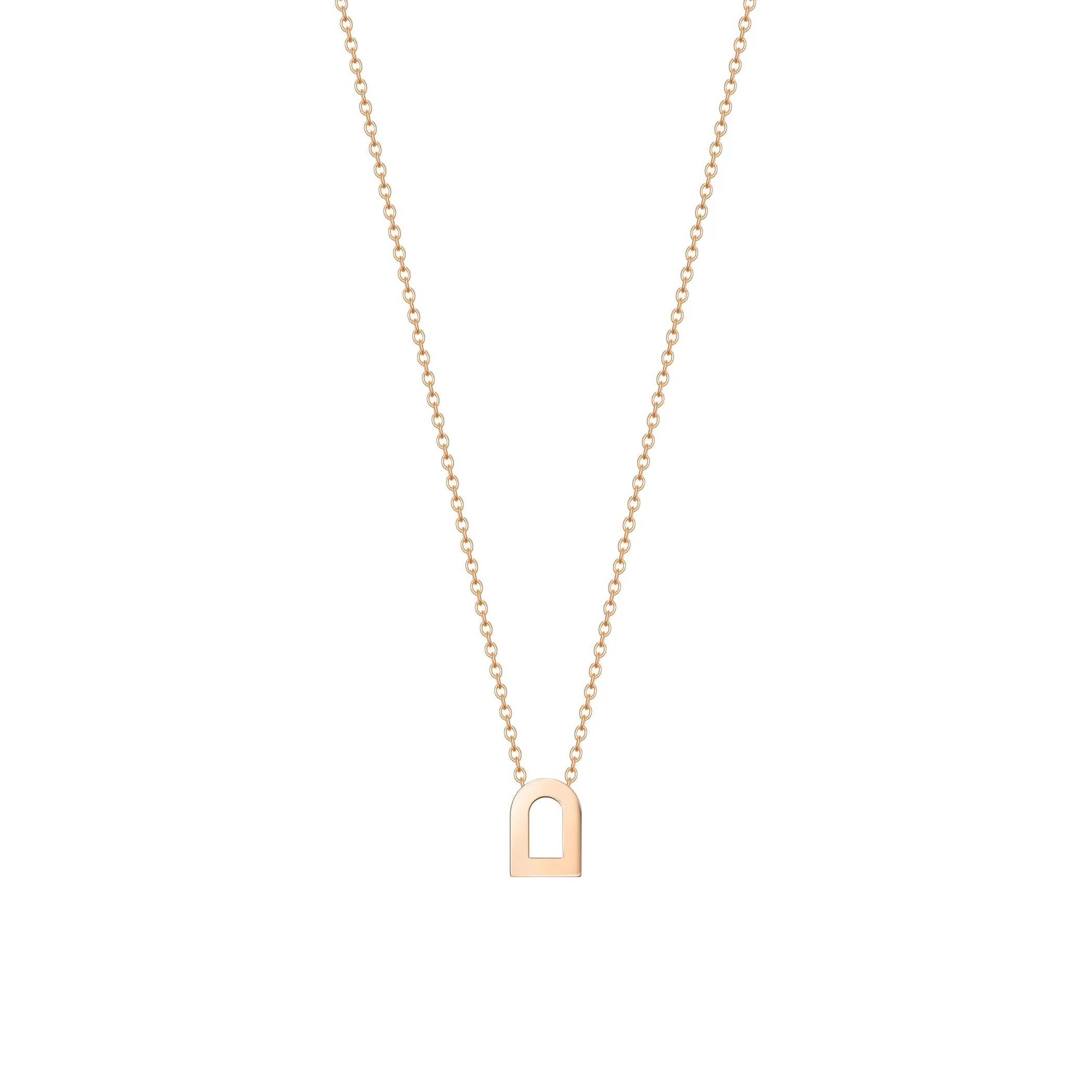 L'Arc Voyage Charm PM, 18k Rose Gold on Chain Necklace