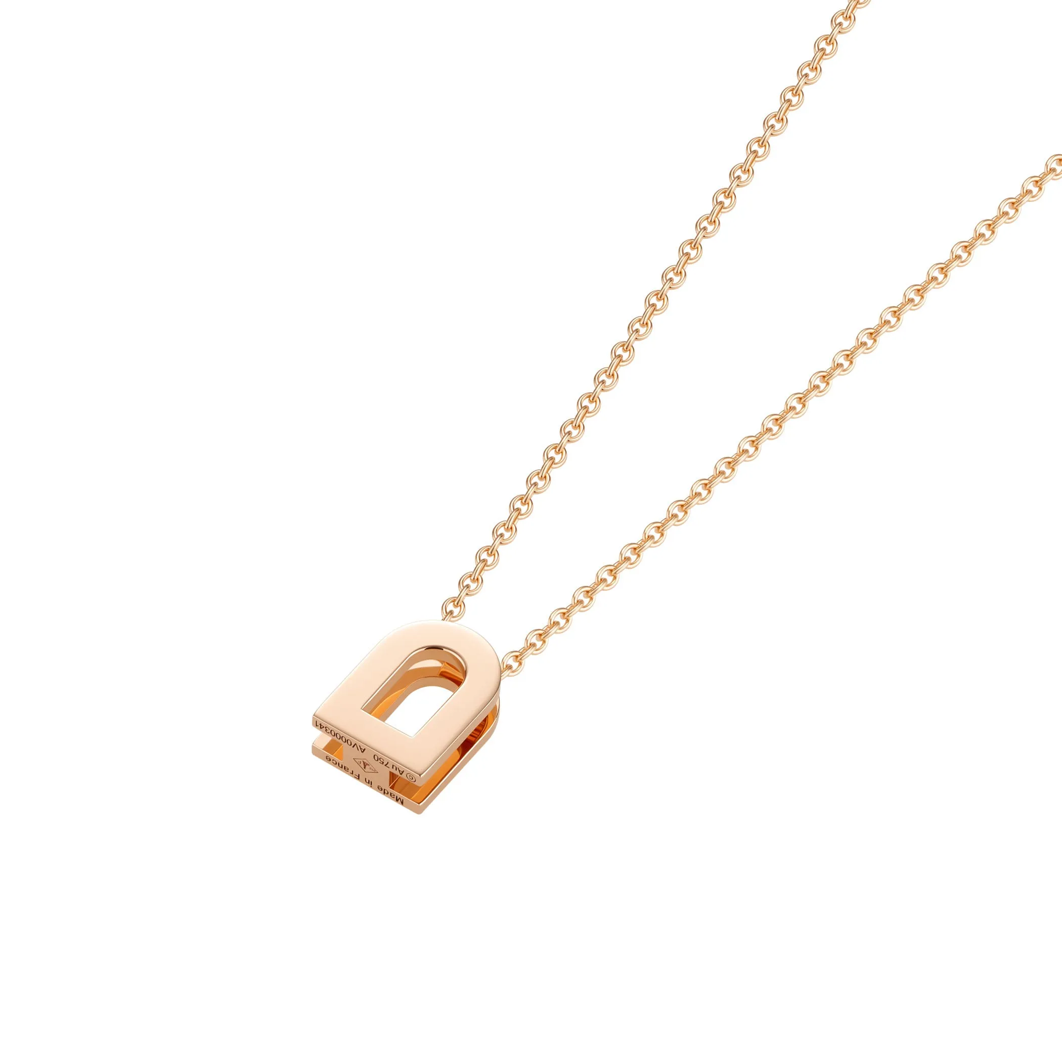 L'Arc Voyage Charm PM, 18k Rose Gold on Chain Necklace