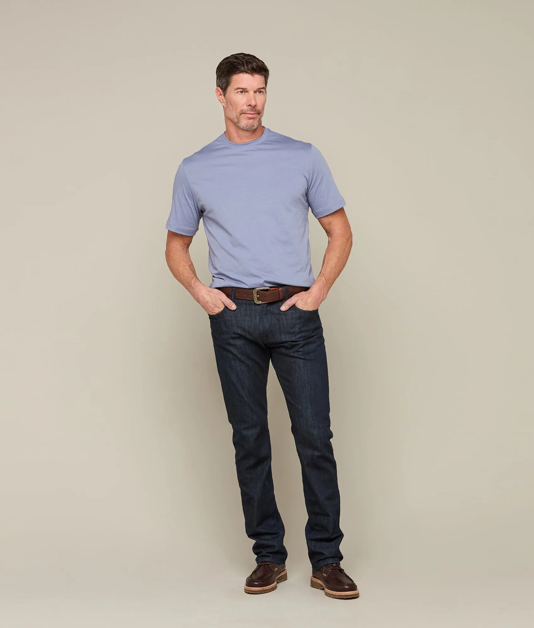 Lucchese Pima Cotton Tee :: Royal Blue