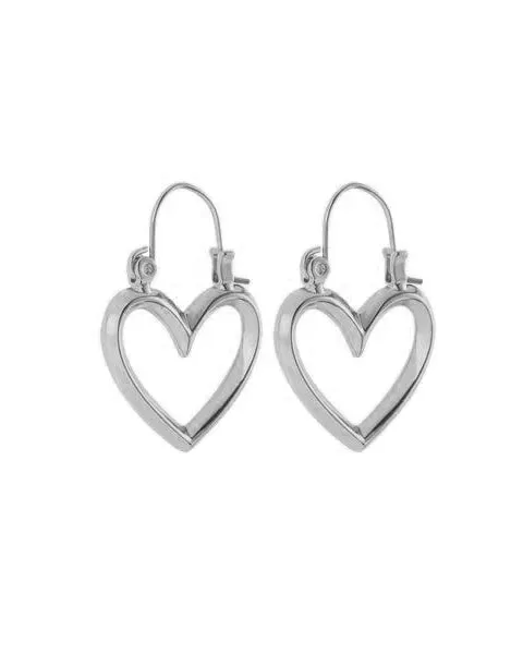 LUV AJ MINI HEARTBREAKER HOOPS- SILVER