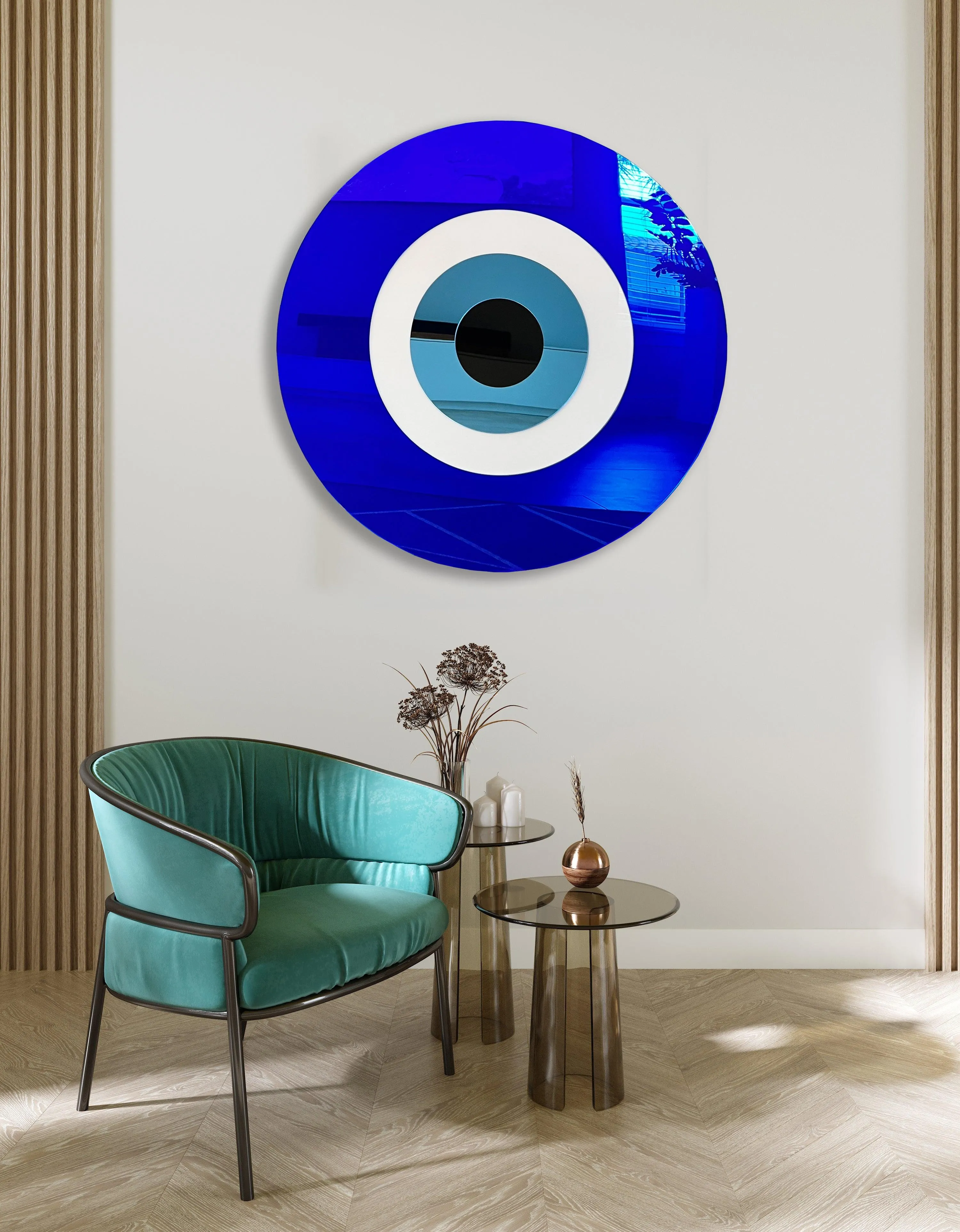 Minimalist Evil Eye Mirror Wall Decor