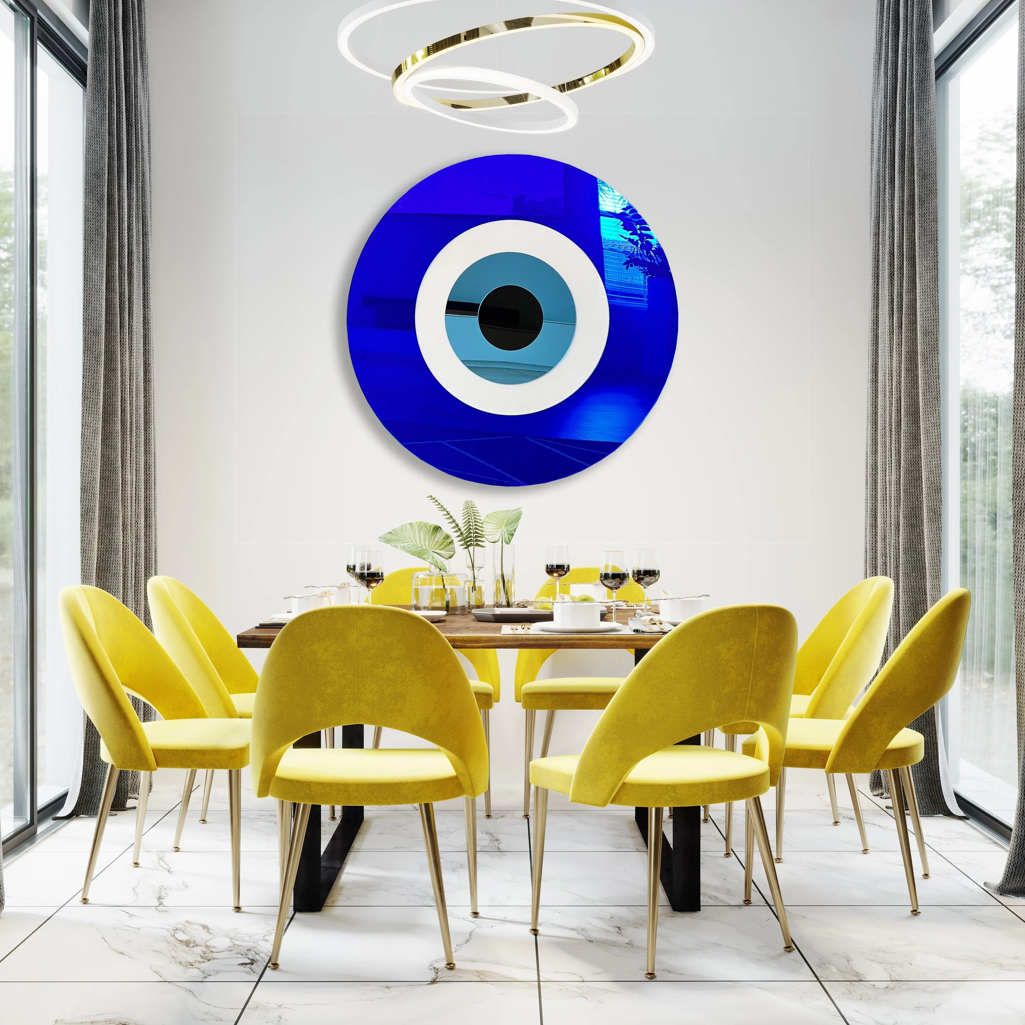 Minimalist Evil Eye Mirror Wall Decor