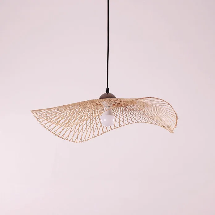 Modern Wicker Lotus Leaf Ceiling Light