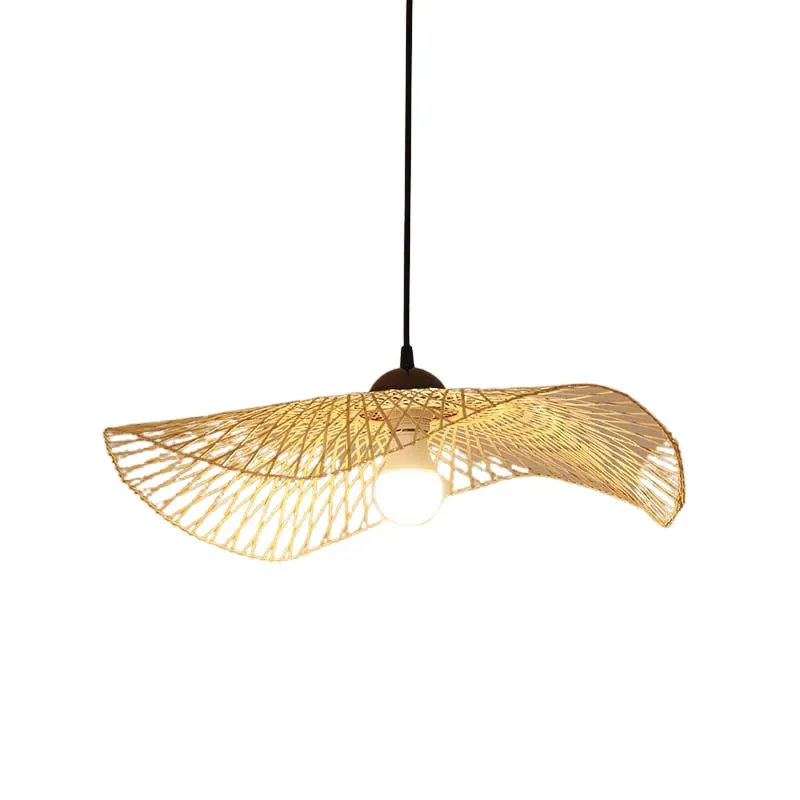 Modern Wicker Lotus Leaf Ceiling Light