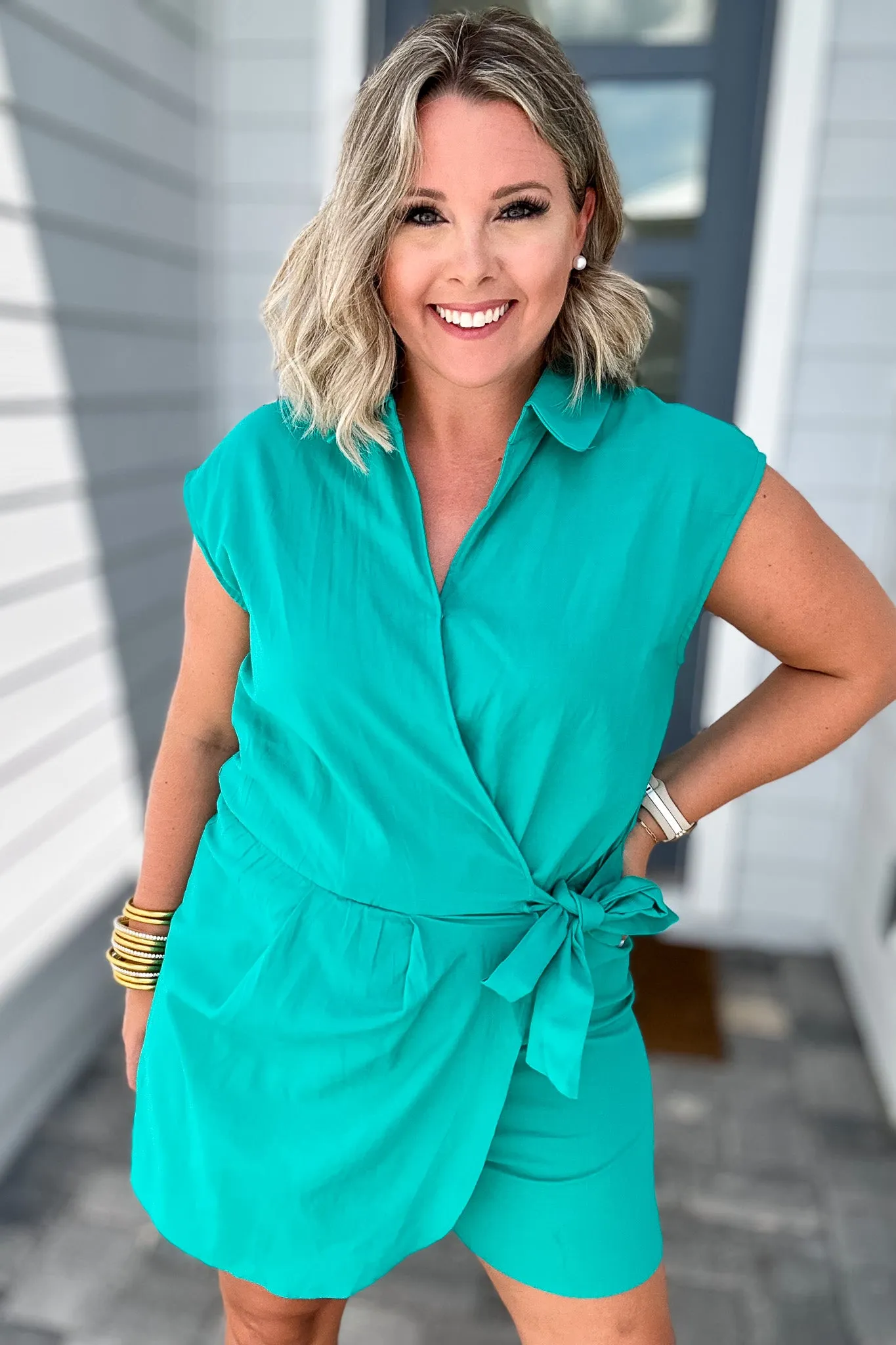 Molly Bracken: Score Big Teal Romper