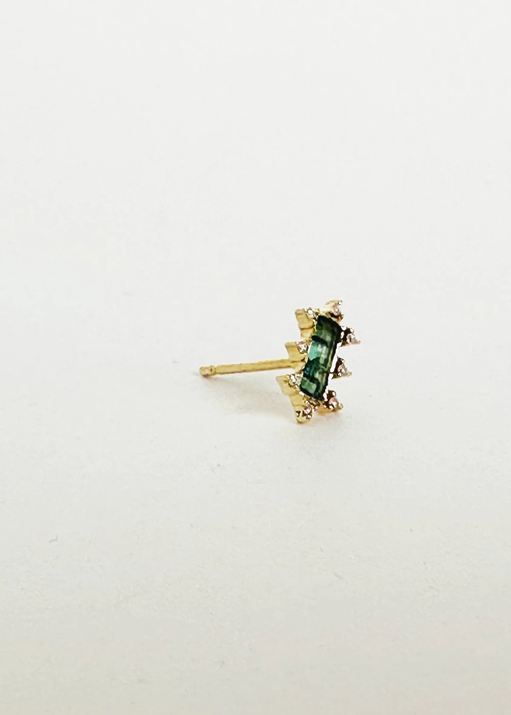 Mosaic Stud Emerald - Singles