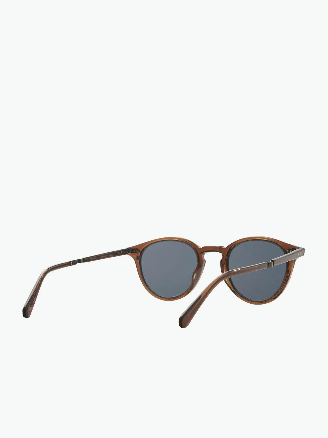 Mr Leight Round Light Tortoiseshell Sunglasses