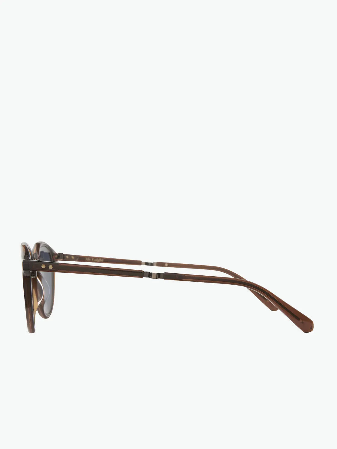 Mr Leight Round Light Tortoiseshell Sunglasses