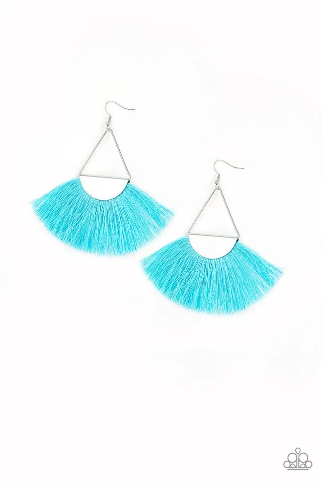 Paparazzi Accessories  - Modern Mayan #L664 - Blue Earrings