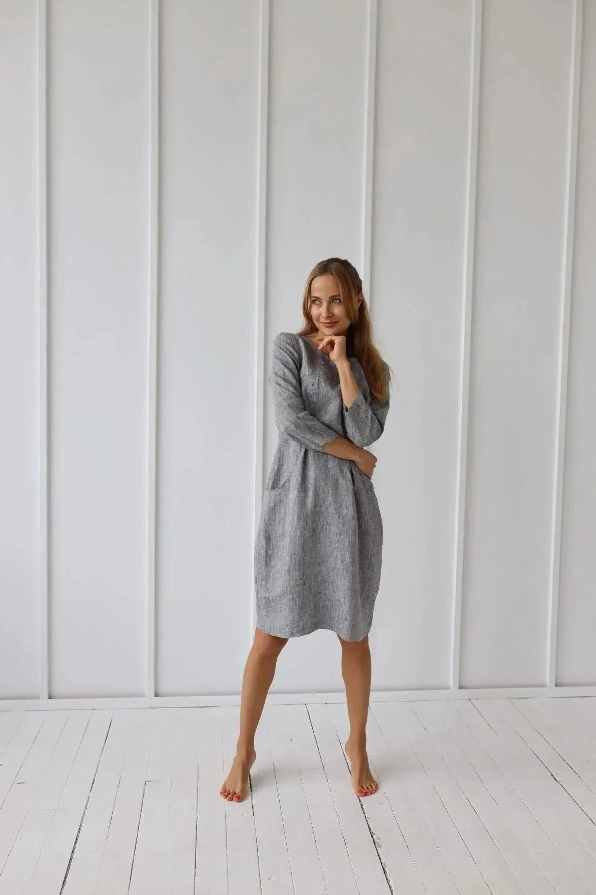 PRE-ORDER Loose Linen Dress by Odalux