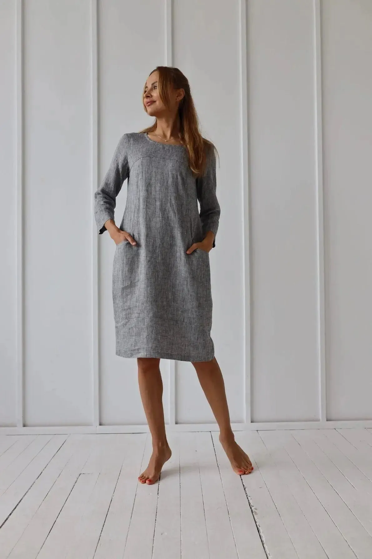 PRE-ORDER Loose Linen Dress by Odalux