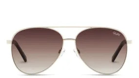 Quay Vivienne Sunglasses Gold/Brown