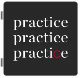 "Practice, Practice, Practice" Compact Mirror | Retro Collection