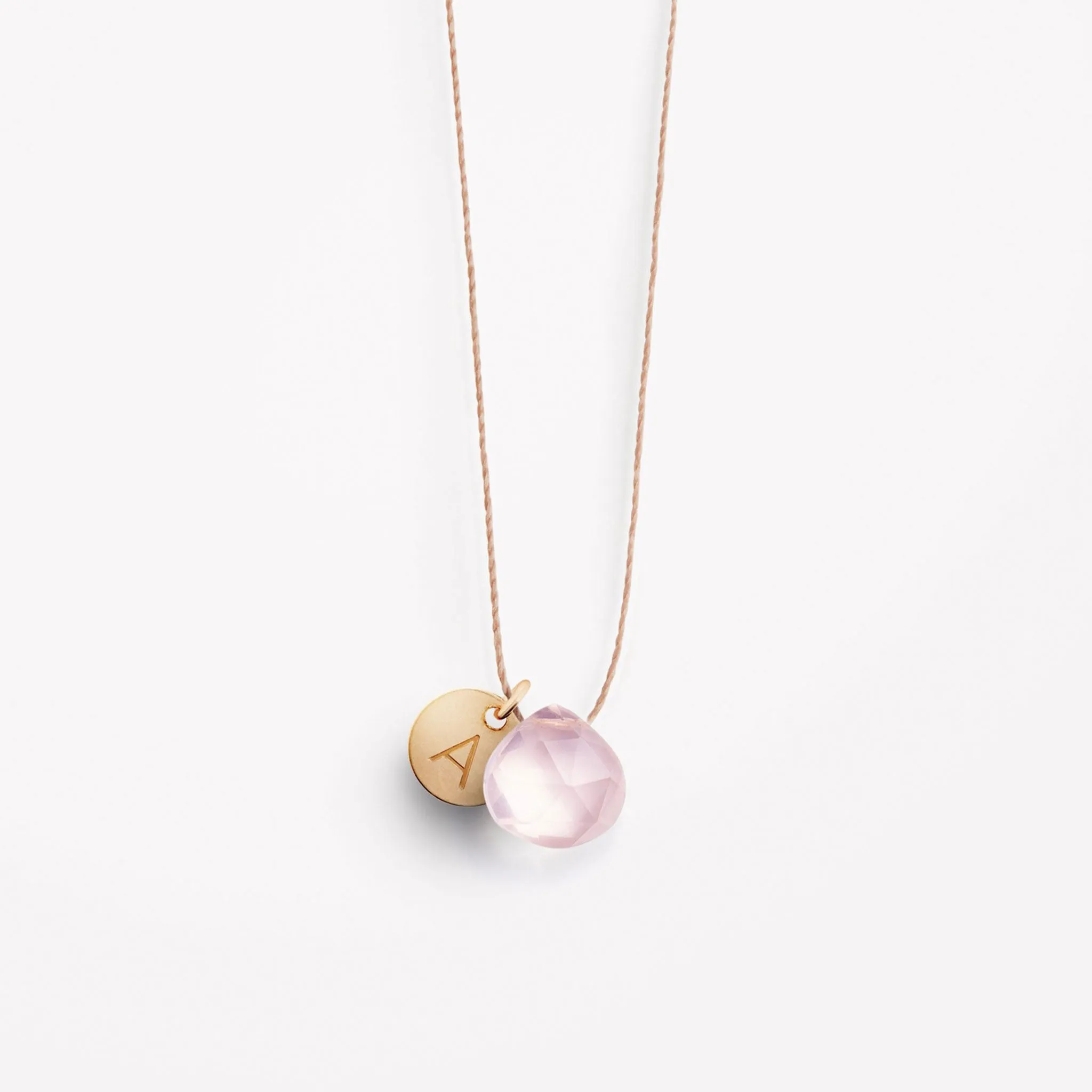 Rose Quartz Fine Cord Necklace