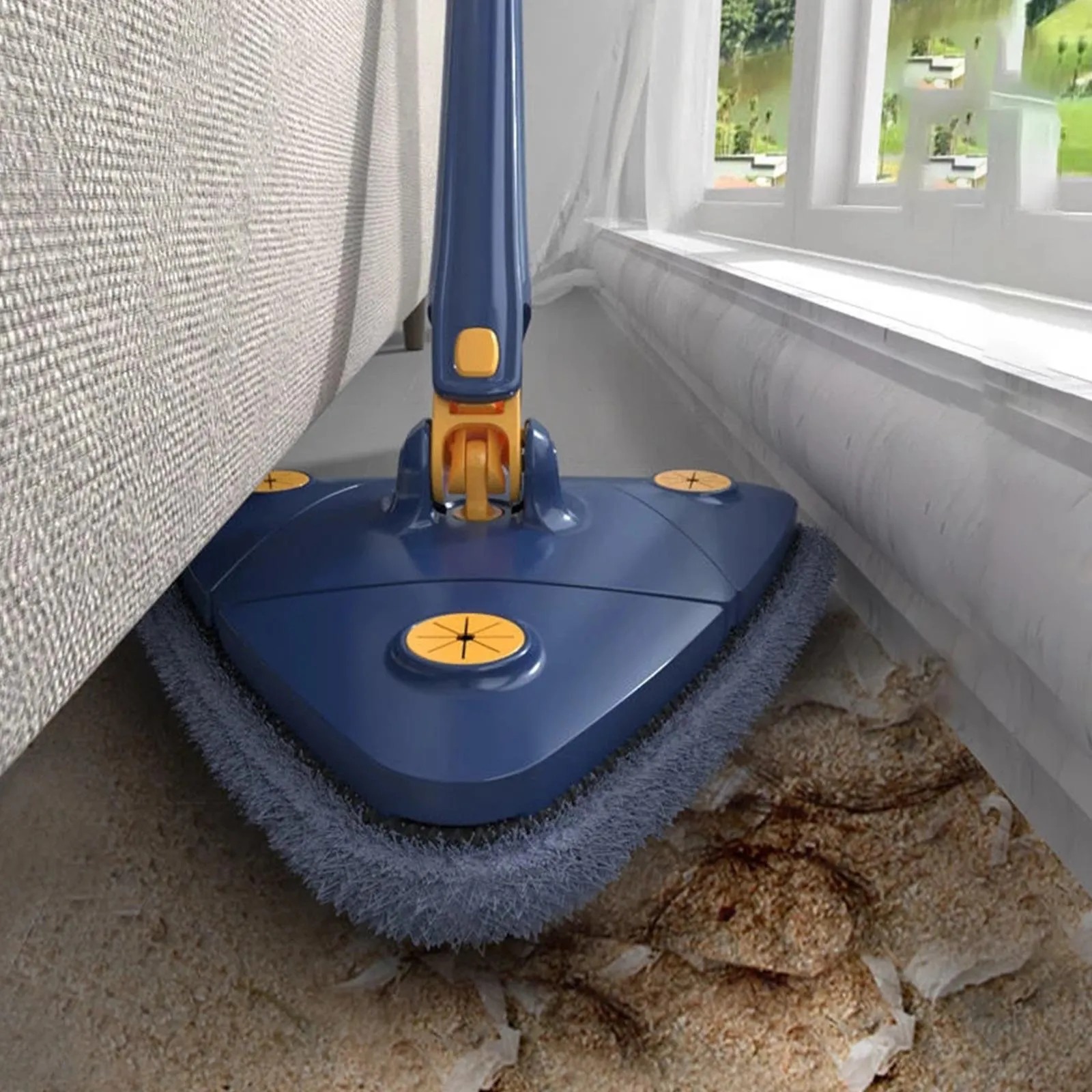 Triangular Magic Cleaning Mop : Efficient Triangular Head Mop