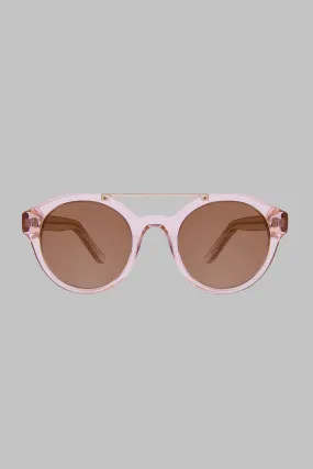 Undercover 2: Aviator-Style Rose-Gold Tone and Pearlized Pink Acetate Sunglasses