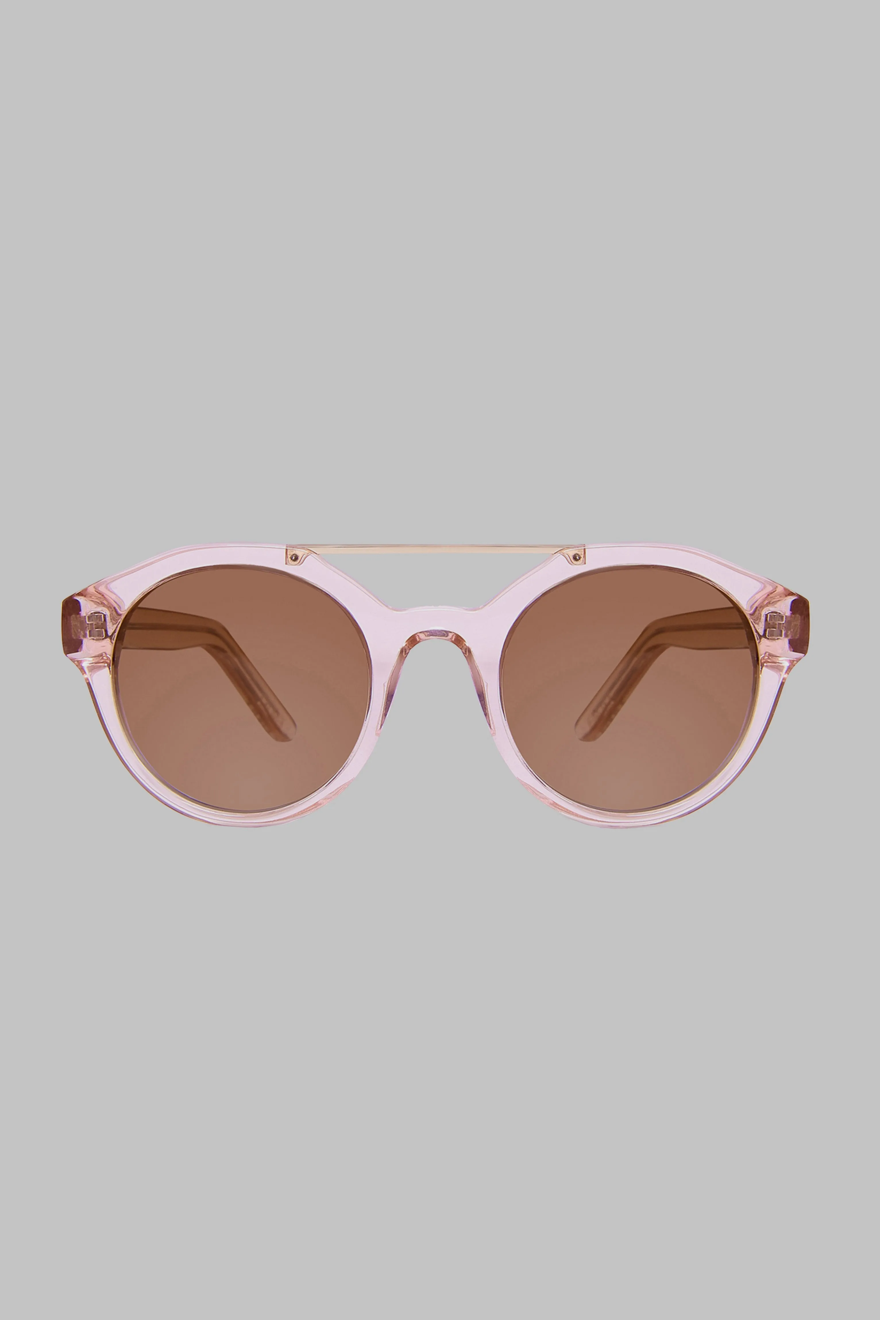 Undercover 2: Aviator-Style Rose-Gold Tone and Pearlized Pink Acetate Sunglasses