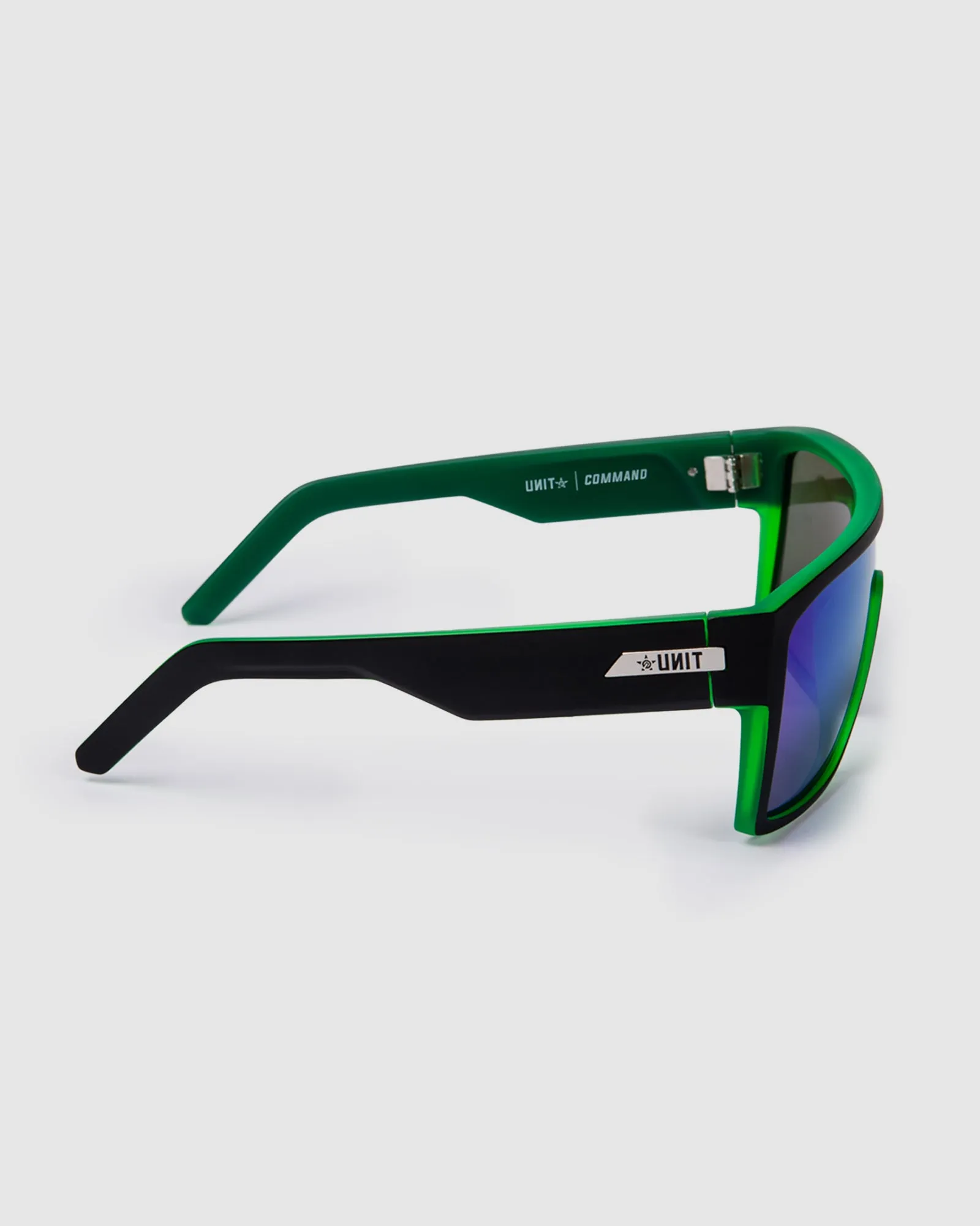 UNIT Sunglasses Command -  Matte Black Green Polarised