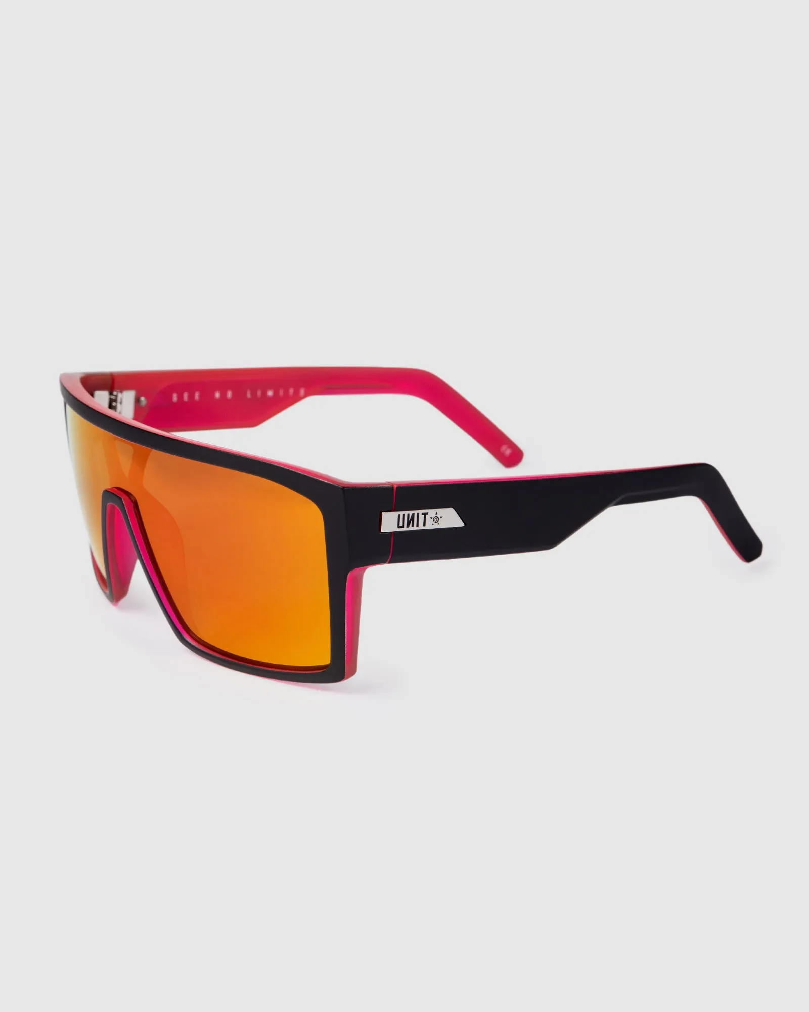 UNIT Sunglasses Command - Matte Black Neo Pink Polarised