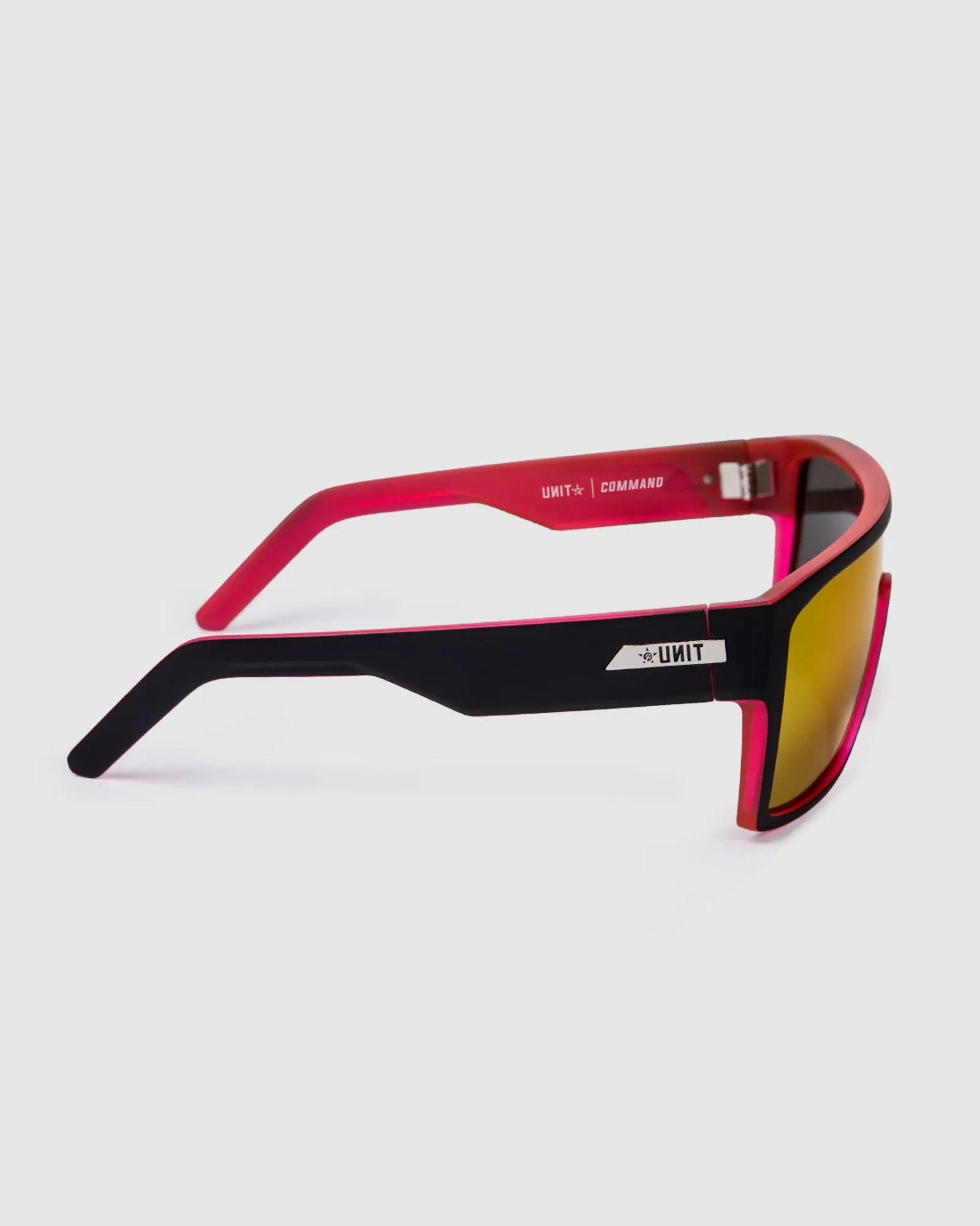 UNIT Sunglasses Command - Matte Black Neo Pink Polarised