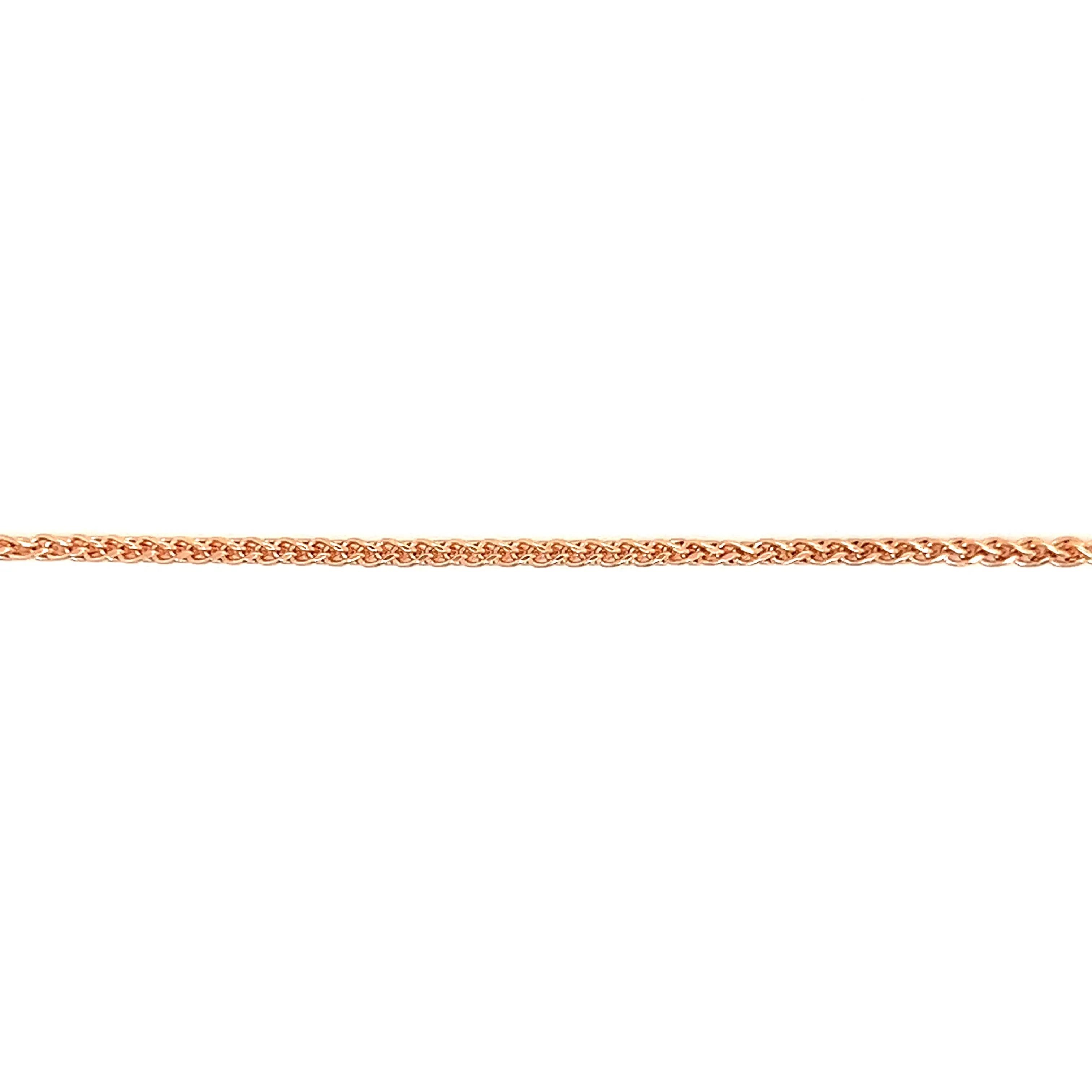 Wheat Chain 1.7mm with 16 Inches of Length in 14K Rose Gold