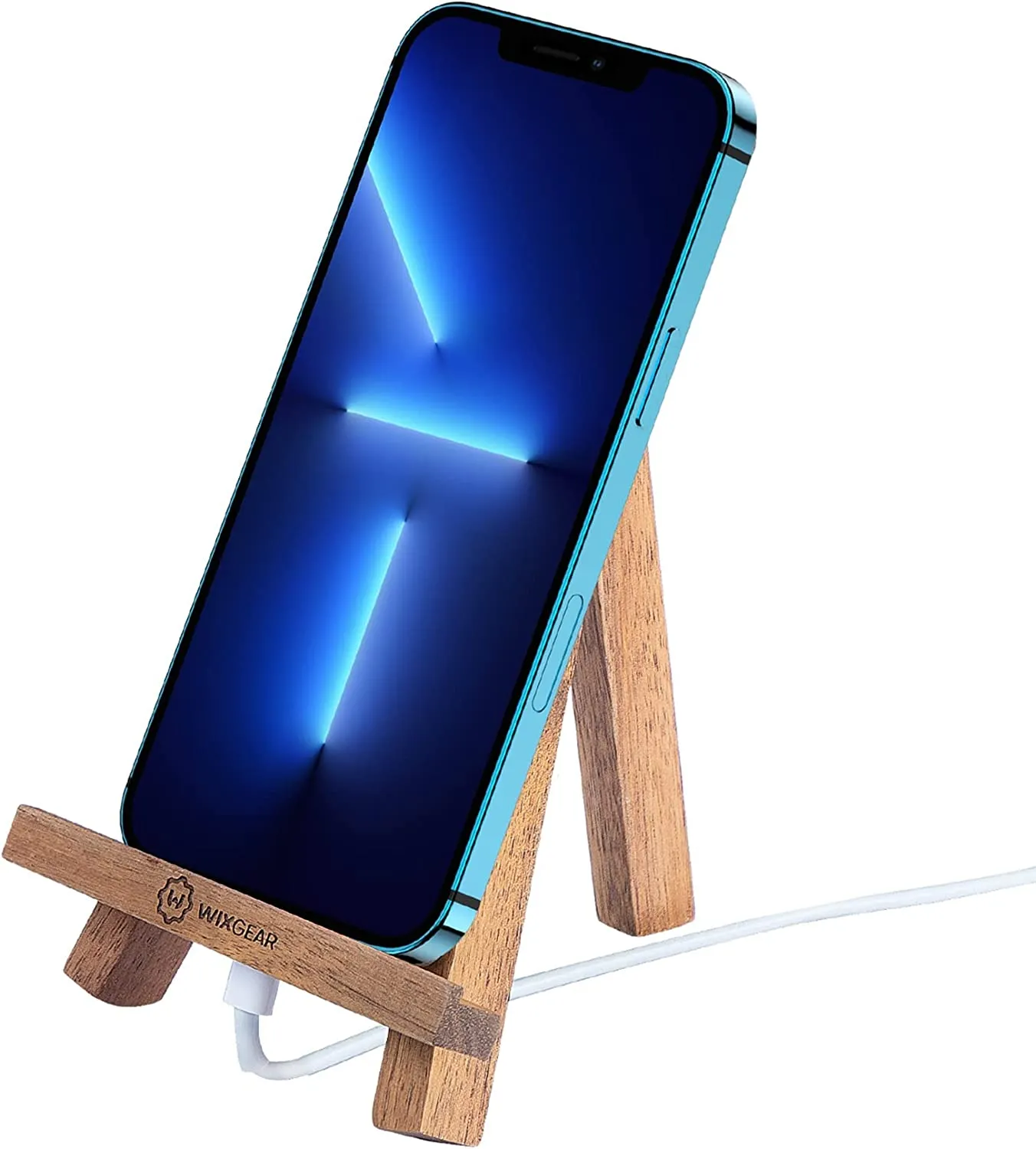 WixGear Wooden Easel Phone Stand Tablet Holder Canvas Style Desktop Phone Holder Mount for iPhone and All Smartphones