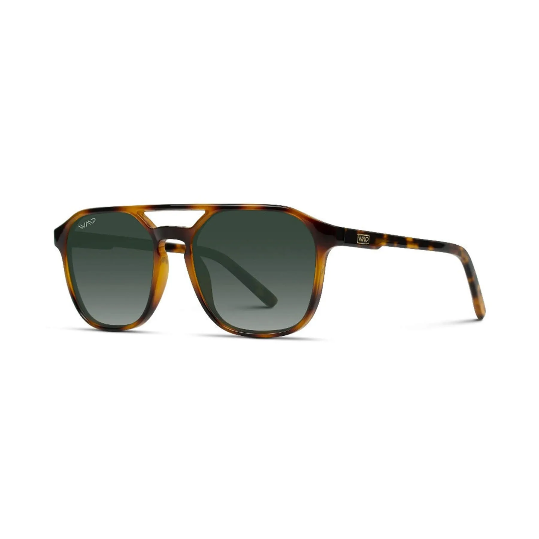 WMP Eyewear Hunter Square Polarized Double Bridge Sunglasses