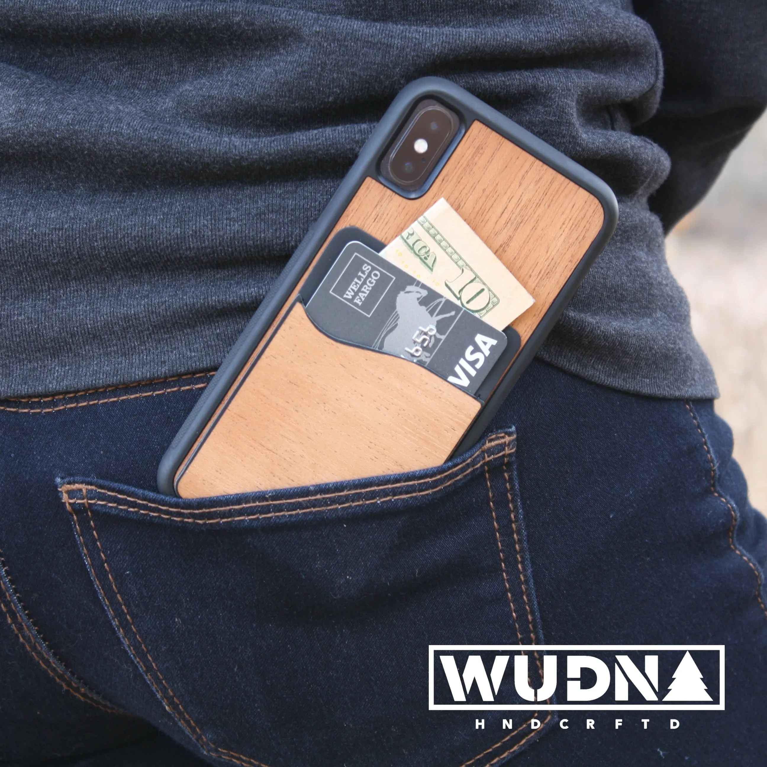 Wooden Phone Wallet